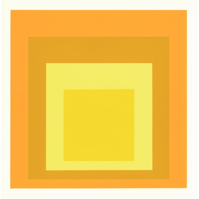 Bauhaus 1968 Josef Albers "Homage to the Square" Serigraph "Joy" For Sale - Image 3 of 6
