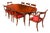 Antique Victorian Extending Dining Table and Swagback Chairs, 1880s, Set of 9 For Sale
