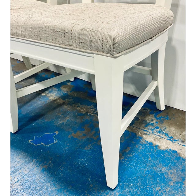 2020s Modern White Geometric Back Side Chair For Sale - Image 5 of 9