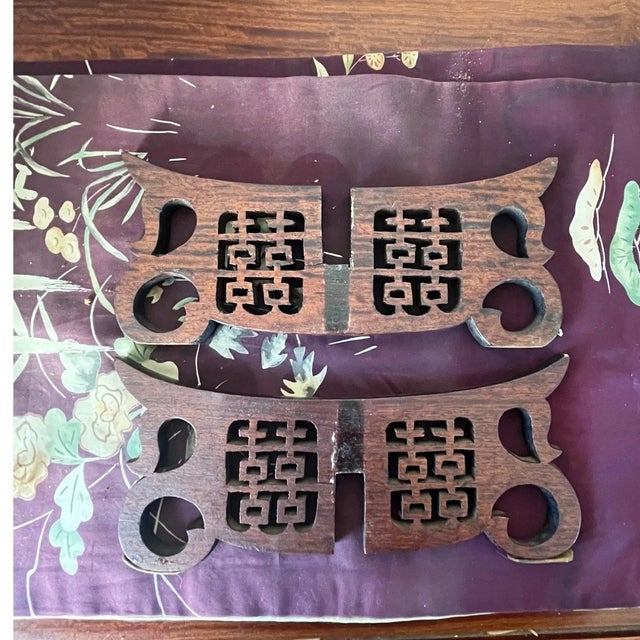 Antique Chinese Wood Rice Barrel & Double Happiness Stand - 19th C. Qing - 18" For Sale - Image 15 of 15