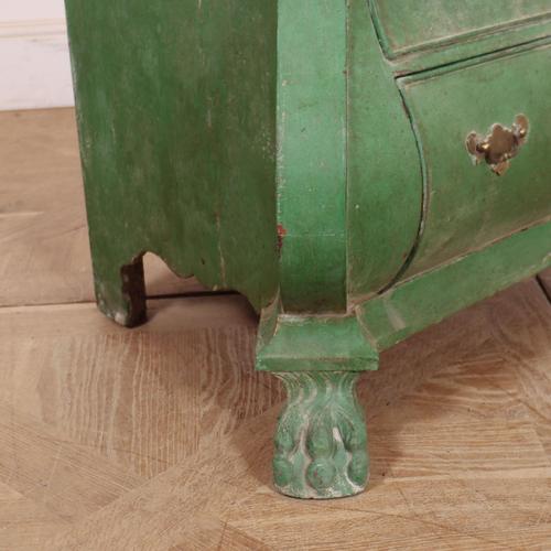 Wood Dutch Painted Bombe Commode For Sale - Image 7 of 10