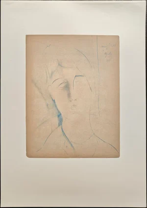 A. Modigliani, Ritratto di Angela / Portrait of Angela, Lithograph