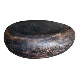 Andrianna Shamaris Pebble Style Charred Coffee Table For Sale