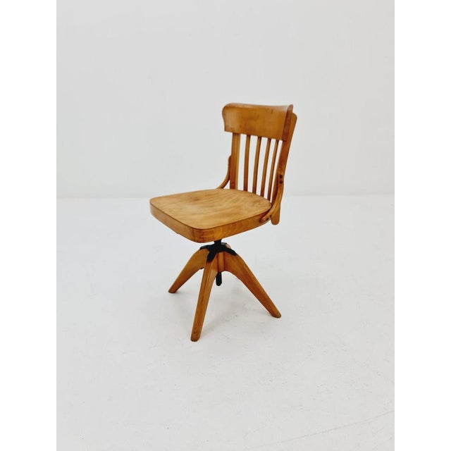 Bauhaus Swivel Office Chair in Wood by Puffdreh Kontorchair, 1930s For Sale - Image 11 of 11