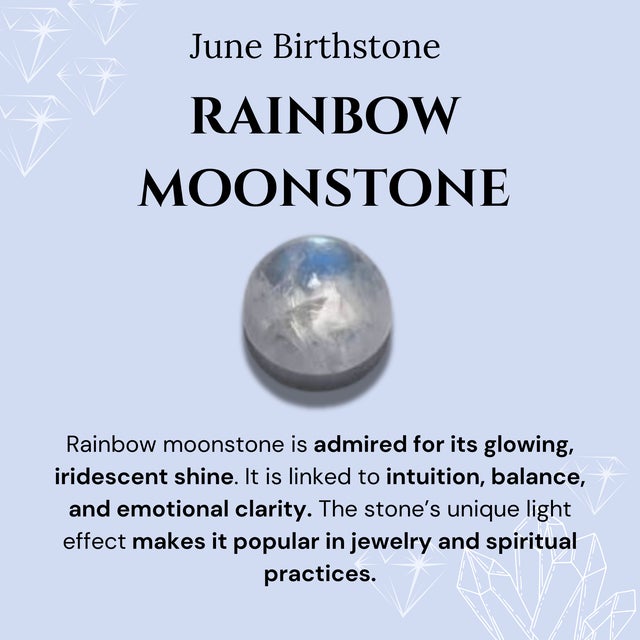 White Rainbow Moonstone Engagement Band Ring in 18k Gold Size 6 For Sale - Image 8 of 11