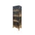 This Distressed Black Tan Marks Tall Slim 4 Shelves Closed Doors Storage Cabinet is a stylish and practical addition to...
