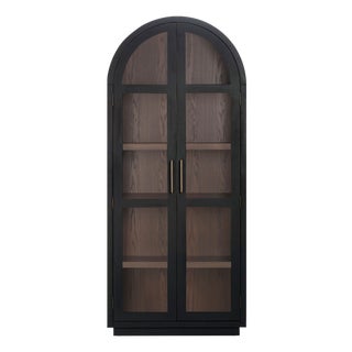 Marlow Black Wood Display Cabinet For Sale