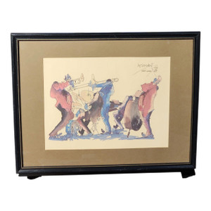 Orginal Leo Meiersdorff 1976 Jazz Quintet Lithograph