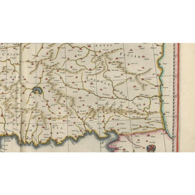 Map of Anatolia, Asia Minor and Aegean from Blaeu, 1642 For Sale - Image 9 of 11