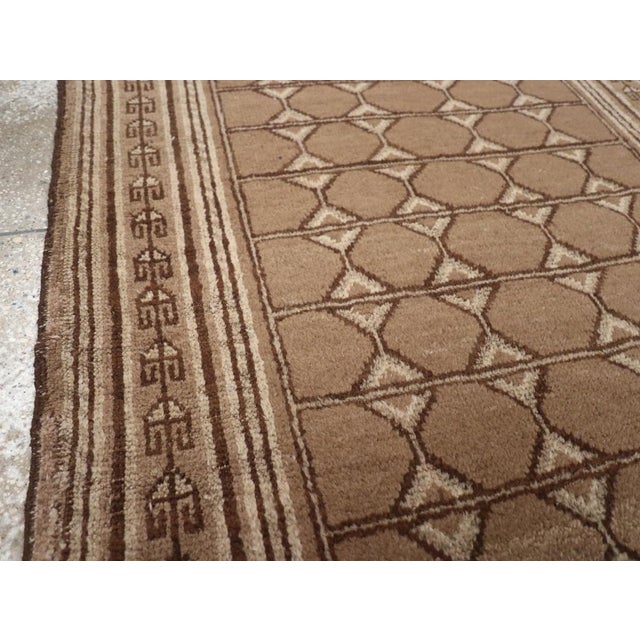 Rustic Galerie Shabab Collection Mid-20th Century East Turkestan Samarkand Throw Rug For Sale - Image 3 of 8