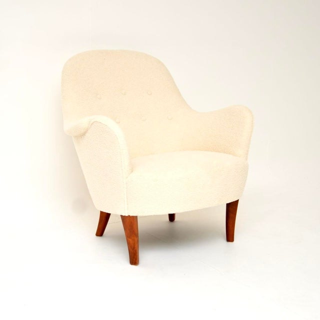 Vintage Swedish Cirkus Armchair from Carl Malmsten, 1960s For Sale - Image 9 of 9