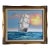 Original Marine Oil Painting Tall Ship on Open Sea Nautical Seascape Gold Frame For Sale