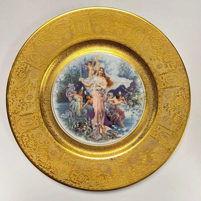 Antique Finely Gilt Neoclassical Cabinet Plates - Set of 12 For Sale - Image 9 of 12