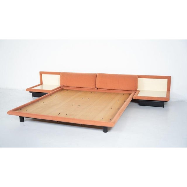 "Morna" Bed by Afra & Tobia Scarpa for Molteni, Italy, 1972 Complete structure surrounding by a soft pink textile...