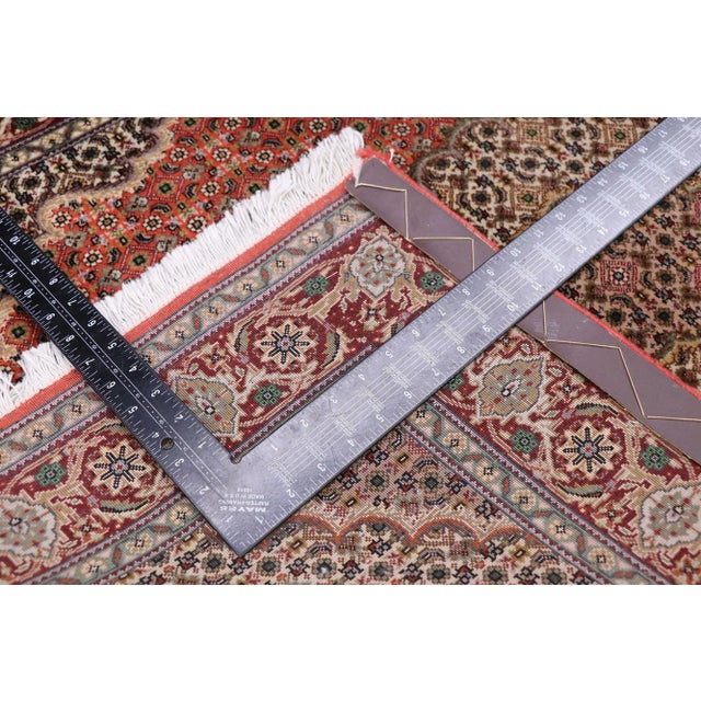 Late 20th Century Vintage Persian Mahi Tabriz Rug - 03'04 X 04'09 For Sale - Image 5 of 9