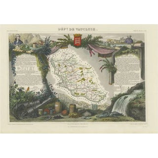 Map of Vaucluse, 1852 For Sale