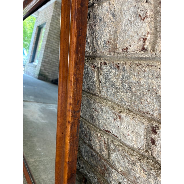 Brown Vintage Wooden Mirror For Sale - Image 8 of 14
