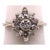 Metal 14 Karat White Gold Contemporary Ring Diamond Floral Design 0.33 TDW, Size 5.75 For Sale - Image 7 of 8