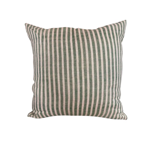 2000 - 2009 Vintage Linen Toucan & Snail Cushion With Striped Border For Sale - Image 5 of 12