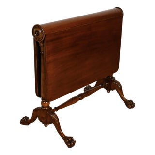 1890s Antique English Chippendale Mahogany Tilt-Top Breakfast / Parlor Table For Sale