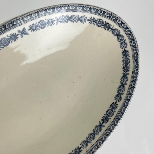 Sévigné Serving Dish in Earthenware from Boch Frères Keramis, Belgium, Early 20th Century For Sale - Image 4 of 8