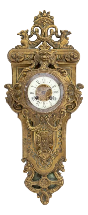 French Louis XV Style Bronze Cartel Clock, 19th Century