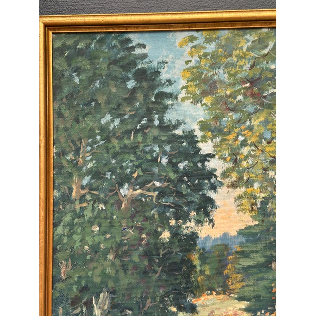 Modern Arne Nilsson, Path Between, 1950s, Oil on Panel, Framed For Sale - Image 3 of 12