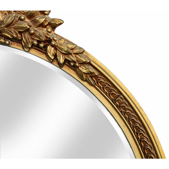 1940s 1940s Round Gold Mirror Wreath Crown For Sale - Image 5 of 7