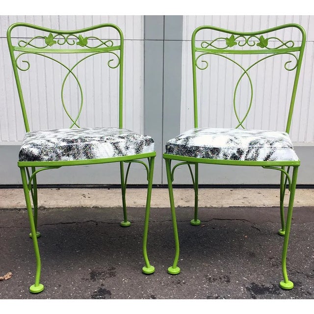 Contemporary Green Painted Upcycled Chairs - a Pair For Sale - Image 3 of 6