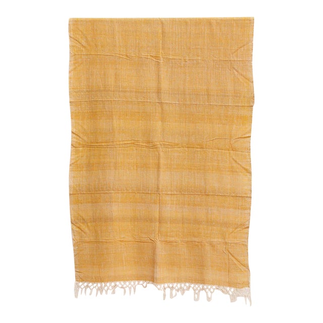 Organic Peace Silk Throw, Golden Field For Sale