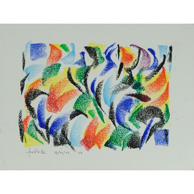 Françoise Galle, Fragment of Joy, 1940, Pastel on Paper For Sale - Image 6 of 6