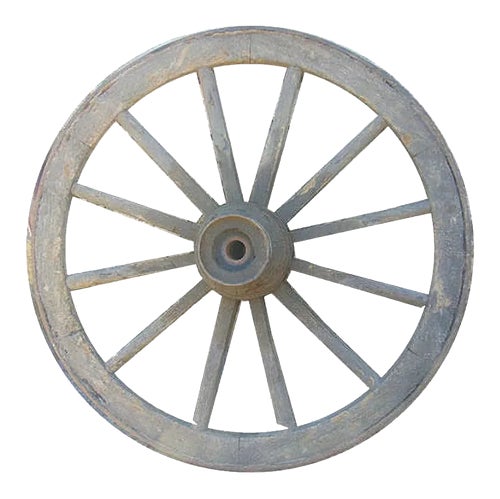 Pre-War Wooden Garden Wheel