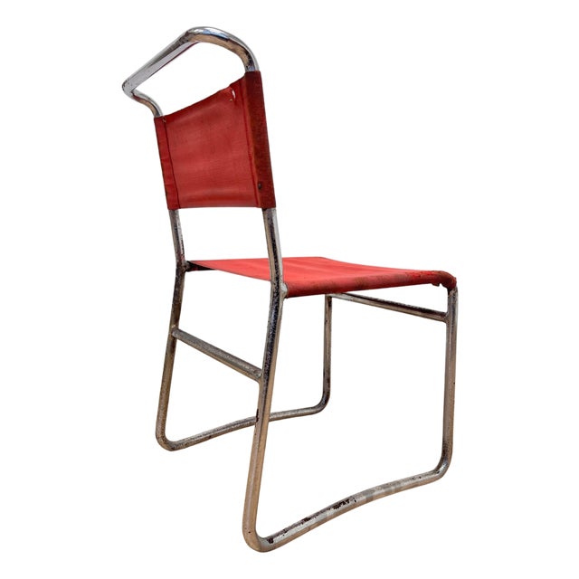Bauhaus Tubular Steel Chrome Chair from Hynek Gottwald, 1930s For Sale