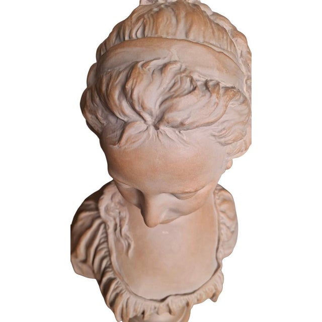 Vintage Terracotta Bust, 1960s For Sale - Image 4 of 8