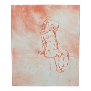 1975 Margaret Friedlander Female Nude Etching