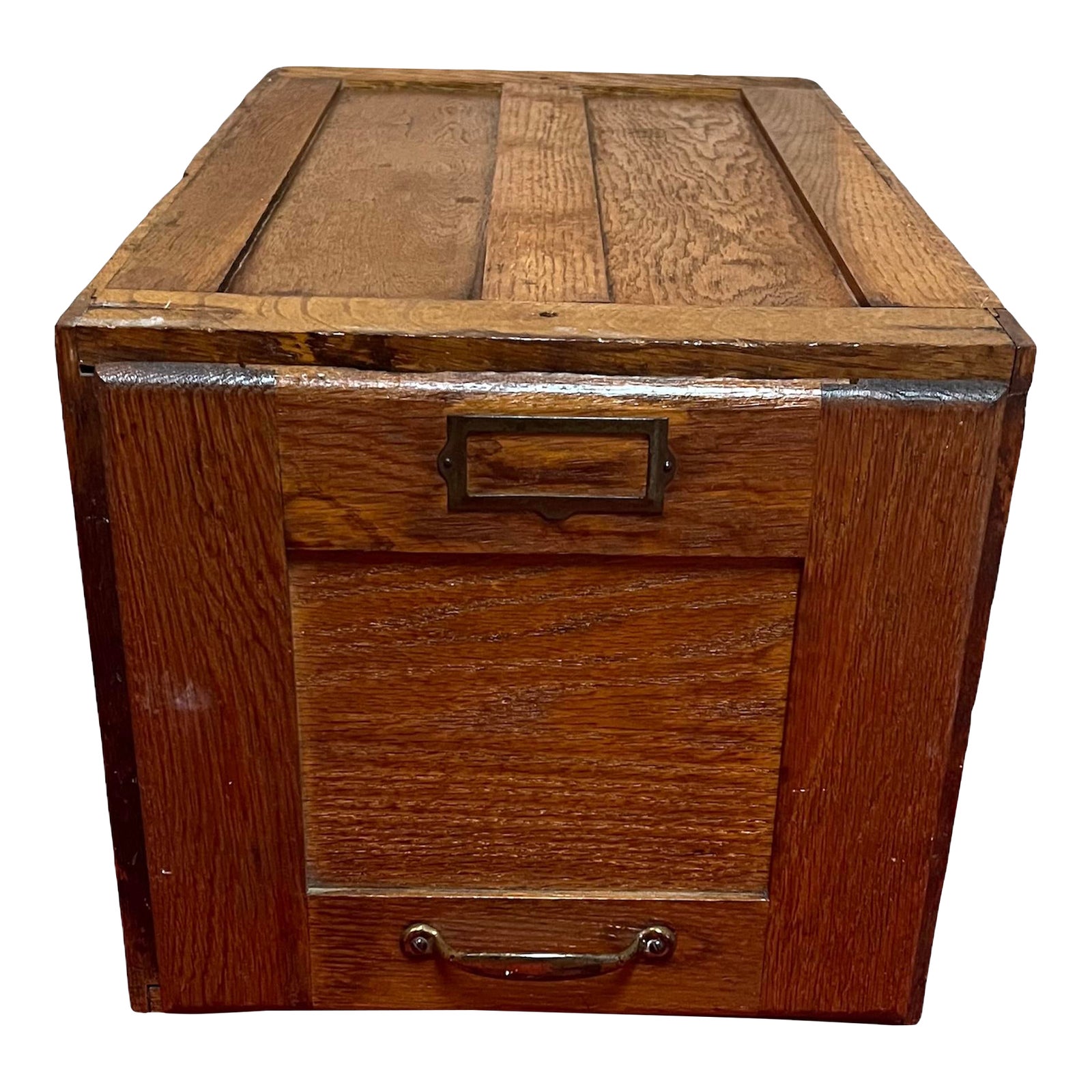 1920s Early 20th Century Antique Oak Wood Single Drawer Stackable File