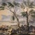 A large Dutch painting from the mid-17th century. This oil on canvas depicts a wide port landscape bustling with...