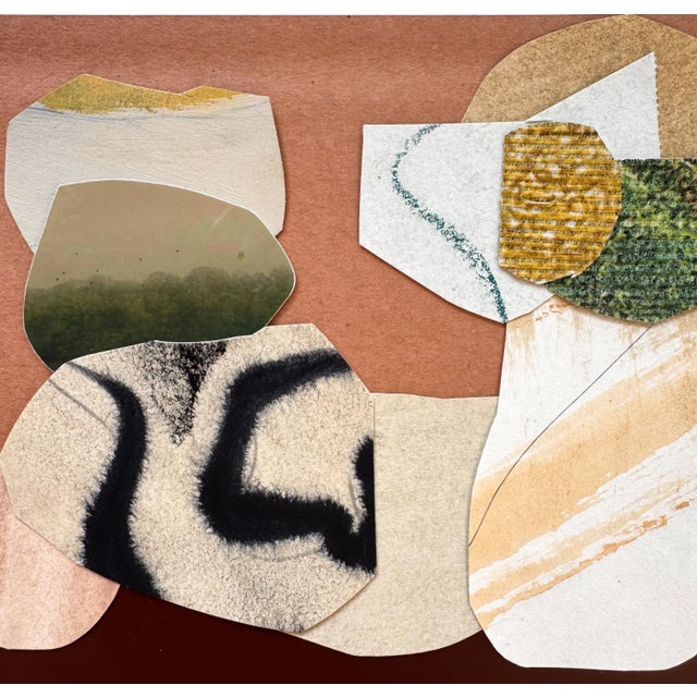 Abstract "New Directive 7" Original Mixed-Media Collage on Paper by Zac Woodiel For Sale - Image 3 of 8