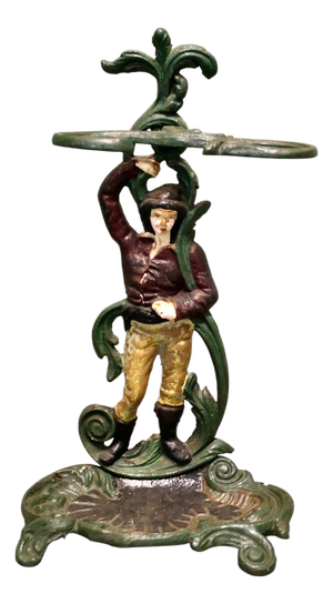 French Cast Iron Figural Umbrella Stand, 1960s