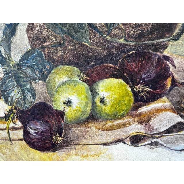 Paint Vintage Dott Beeson Fruit Still Life Painting For Sale - Image 7 of 12