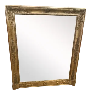 Large 19th Century French Empire Giltwood Mirror