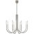 Kelly Wearstler for Visual Comfort Signature Rousseau Medium Chandelier in Polished Nickel with Seeded Glass For Sale