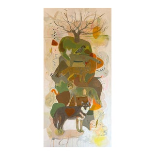 "Celebrate Canids" a Painting of Wild Canines by LWren Walraven For Sale