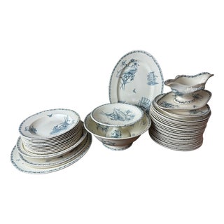 Dinner Service Set from Badonvillers, 1900, Set of 45 For Sale