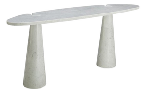 Eros Console Table in White Marble by Angelo Mangiarotti for Skipper, 1990s