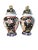 Fabulous pair of mid century Chinese Satsuma style export vases in excellent condition. Delicately handpainted, black,...