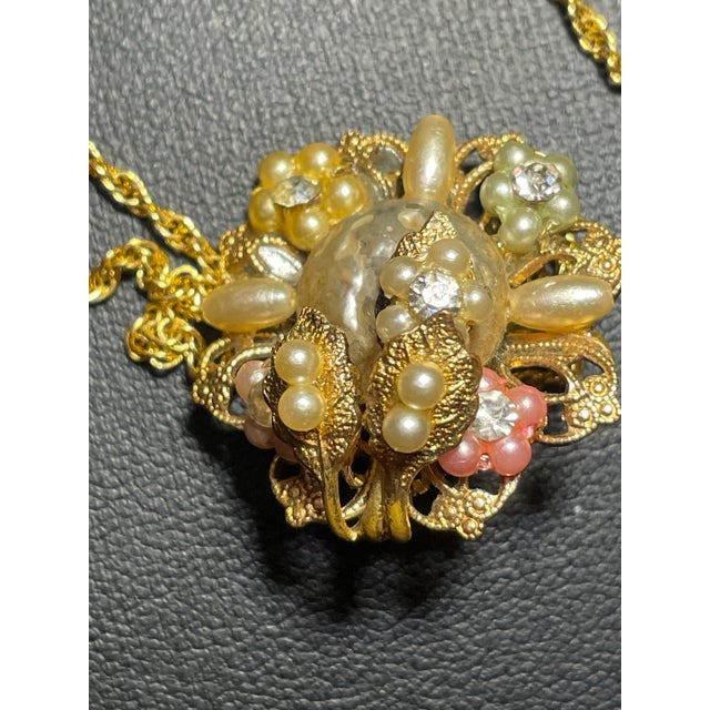 1950s 1950s Robert DeMario Hand Fabricated Pendant on Gold Tone Rope Chain. For Sale - Image 5 of 7