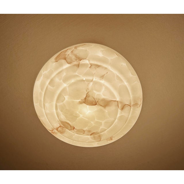 Art Deco Pendant Light in Marble Glass, 1930s For Sale - Image 15 of 18
