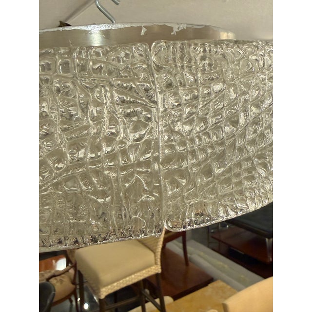 Kaiser Leuchten Ice Glass Flush Mount, Circa 1960s For Sale - Image 9 of 12