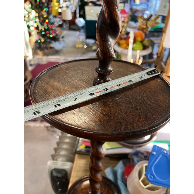 1970s Barley Twist Antique Brass Cigarette Cigar Stand For Sale - Image 5 of 6